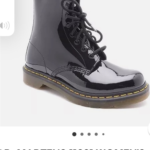 🖤Black Dr. Martens, shiny, Patton leather grunge boots, brand new condition! 💯 - Picture 4 of 8